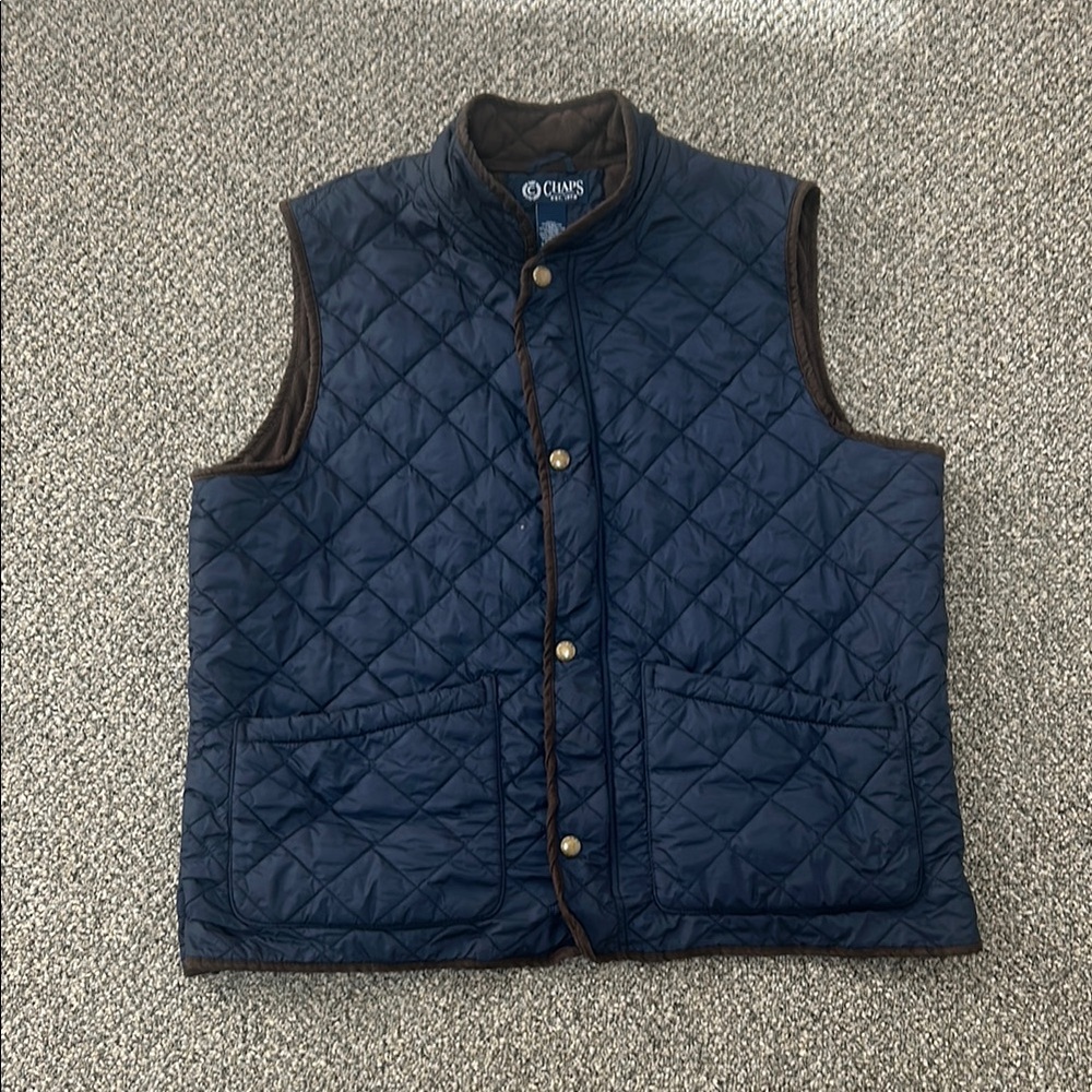 Ralph Lauren Chaps Men's Navy Quilted Vest
